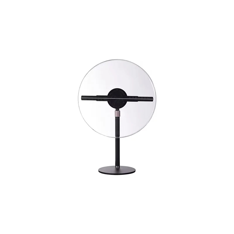 11in Transparent Round Acrylic Desktop 3D Hologram Fan Clear Holographic Display Screen for Retail Counter and Product Showcase